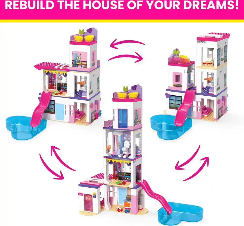 Mega Blocks Barbie Casa Dreamhouse Color Reveal Original