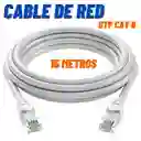 Cable De Red 15 Metros Cat 6 / Cable Internet Utp/ Patch Cord