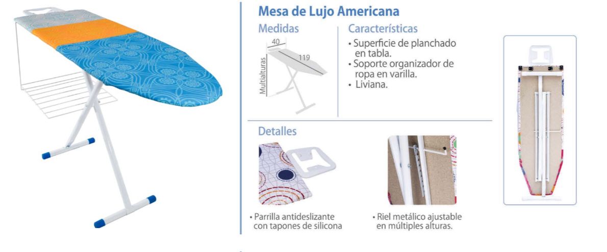 Mesa Para Planchar Americana De Lujo