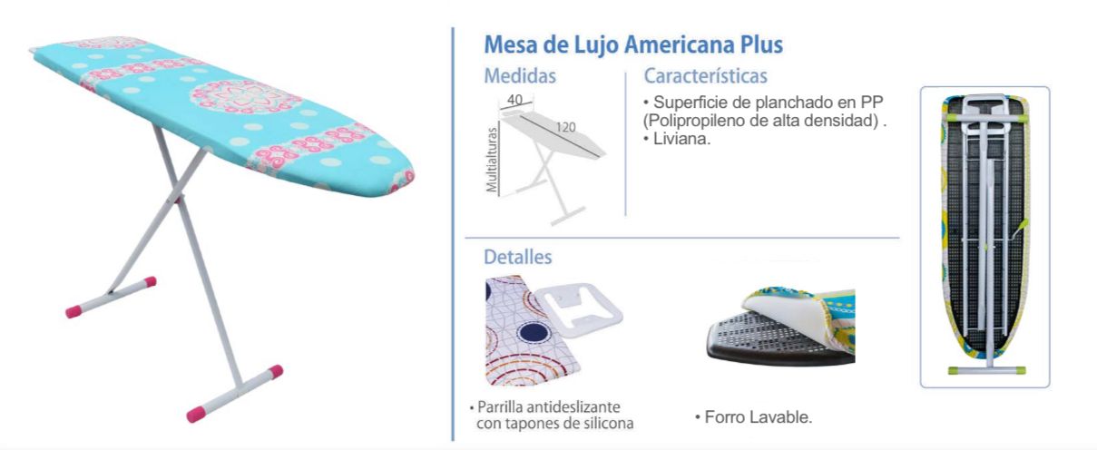 Mesa Para Planchar Americana De Lujo Plus