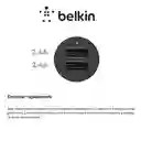 Cargador Carro Belkin 24w / 2 Puertos Usb + Cable Lightning