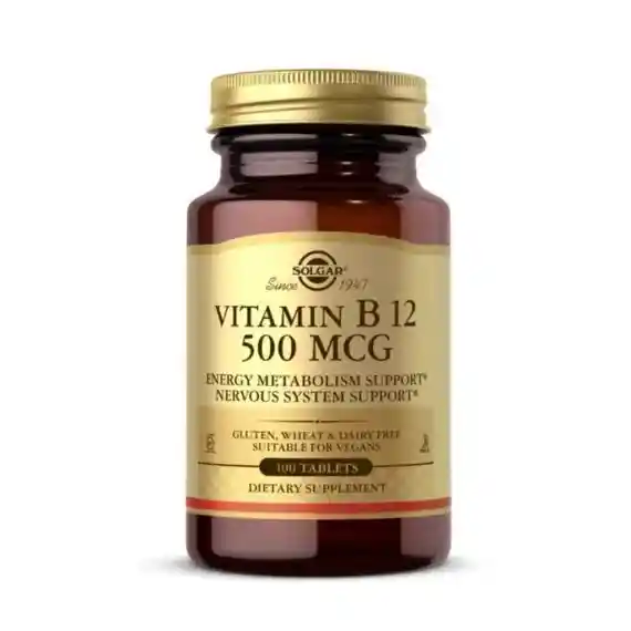 Vitamin B12 500 Mcg 100 Tabletas Solgar