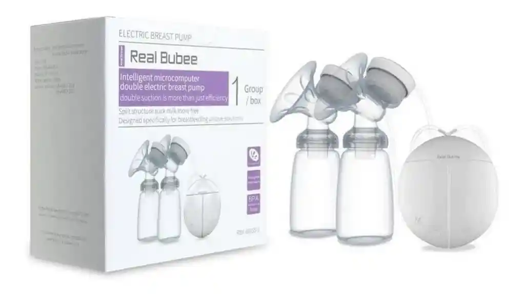  Extractor De Leche Electrico REAL BUBEE + Bolsas De Almacenamiento De Leche Baby Age X 30 