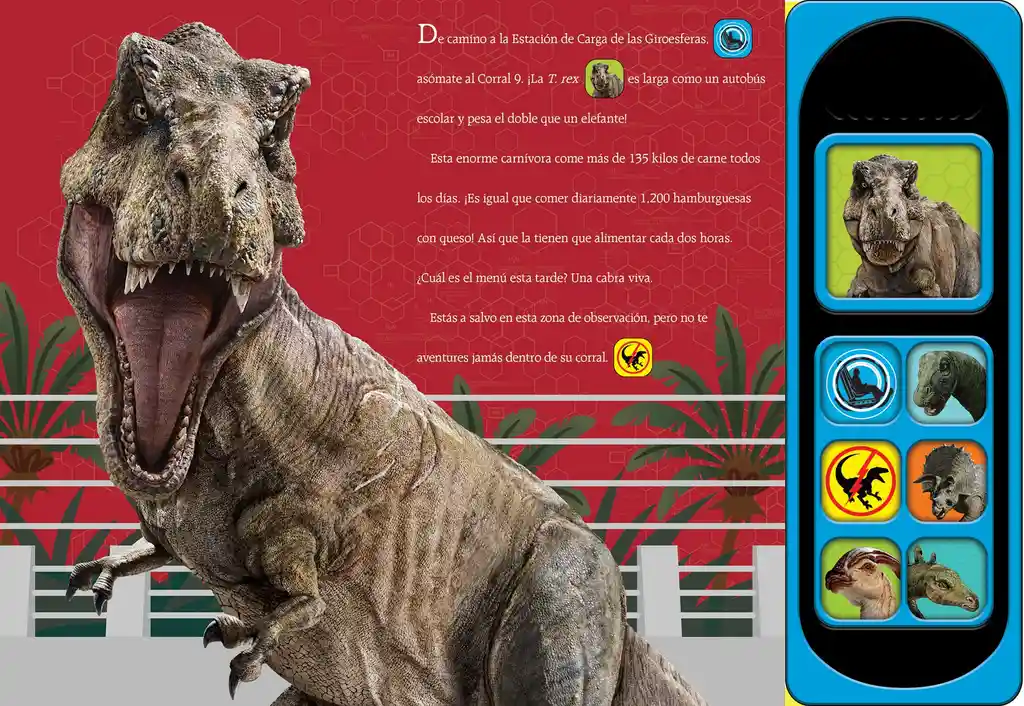 Libro Interactivo Rueda Con Los Dinosaurios Jurassic World