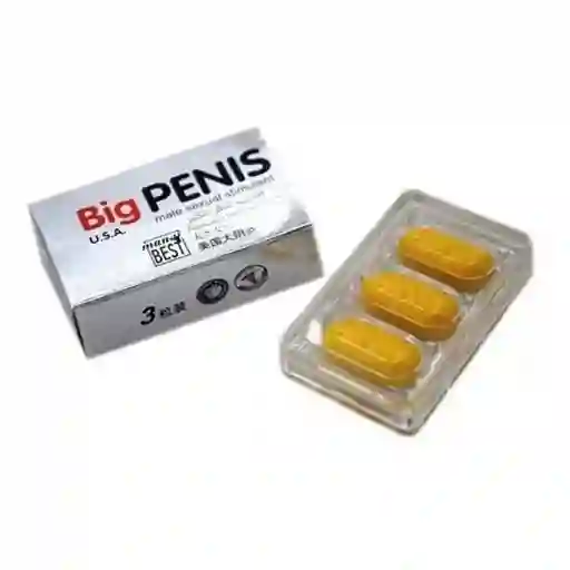 Big Penis Potenciador Sexual Masculino X3 Comprimidos