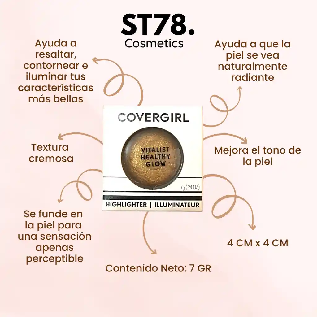 Iluminador Vitalist Healthy Glow Covergirl 06 Daybreak Aube