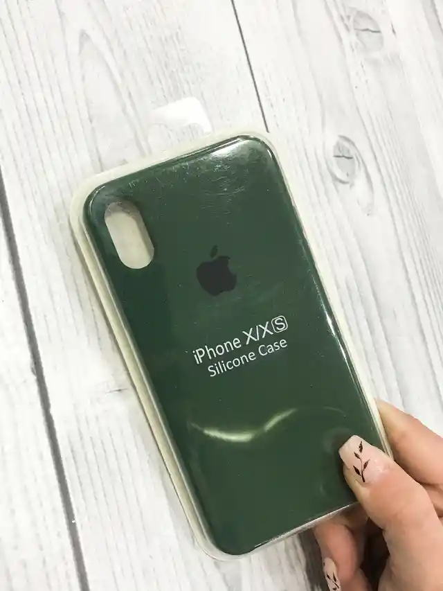 Silicone Case Para Iphone Xs Verde Militar