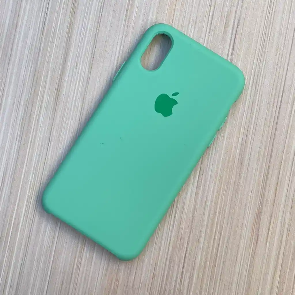 Silicone Case Para Iphone Xs Verde Agua