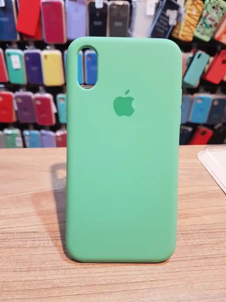 Silicone Case Para Iphone Xs Verde Agua