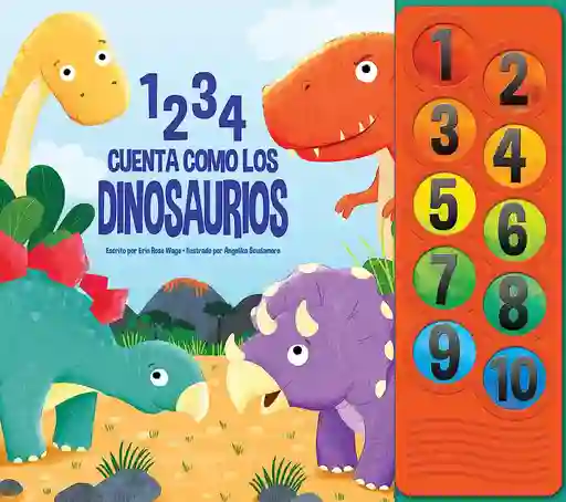 Libro Interactivo 123 Cuenta Dinosaurios Para Niños Niñas