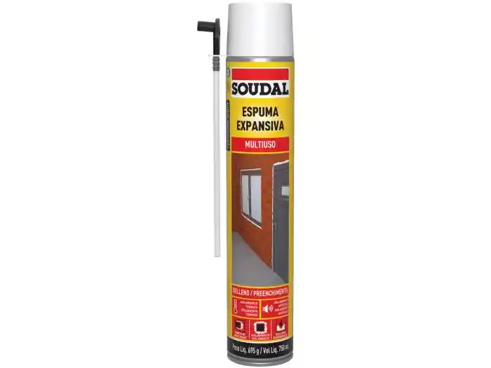 Espuma De Eexpansiva Multiuso Poliuretana 750ml Soudal