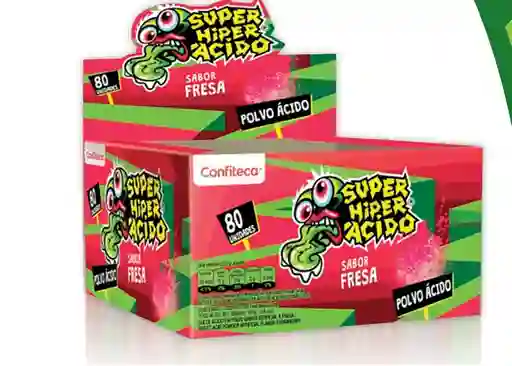 Super Hiper Acido Sabor Fresa X80unidades