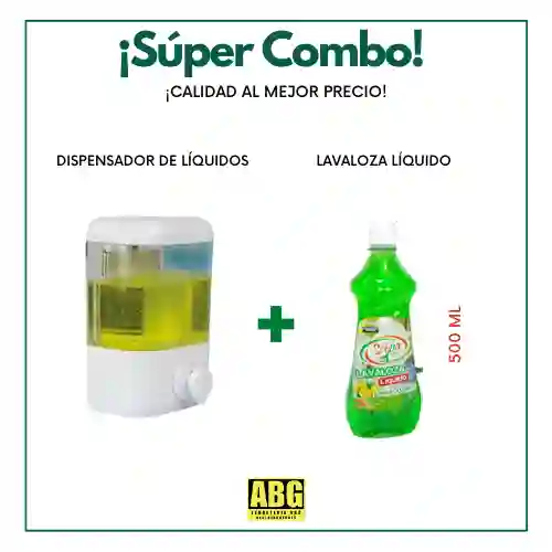 ¡ Super Combo ! Dispensador 500ml + Lavaloza Liquido Limón 500ml