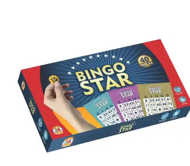 Juego Bingo Star 40 Tablas Grande Familia Recreación Reunión