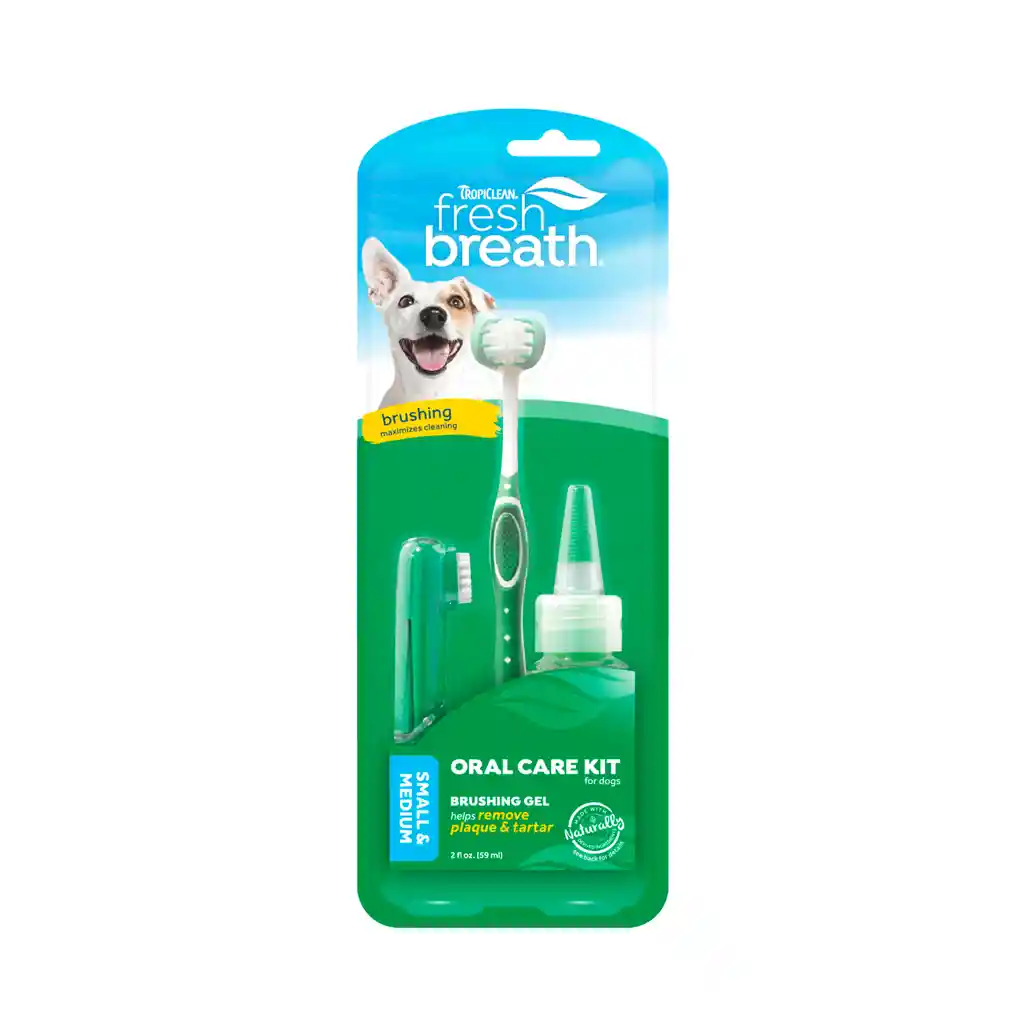 Kit Cuiado Oral Para Perro Razas Pequeñas Y Medianas Fresh Breath