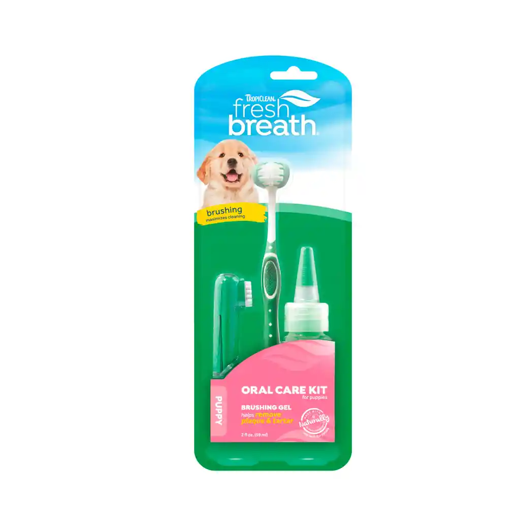 Kit Cuiado Oral Para Perro Puppy Fresh Breath