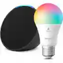Combo Asistente Virtual Alexa Echo Pop + Bombillo Inteligente Led