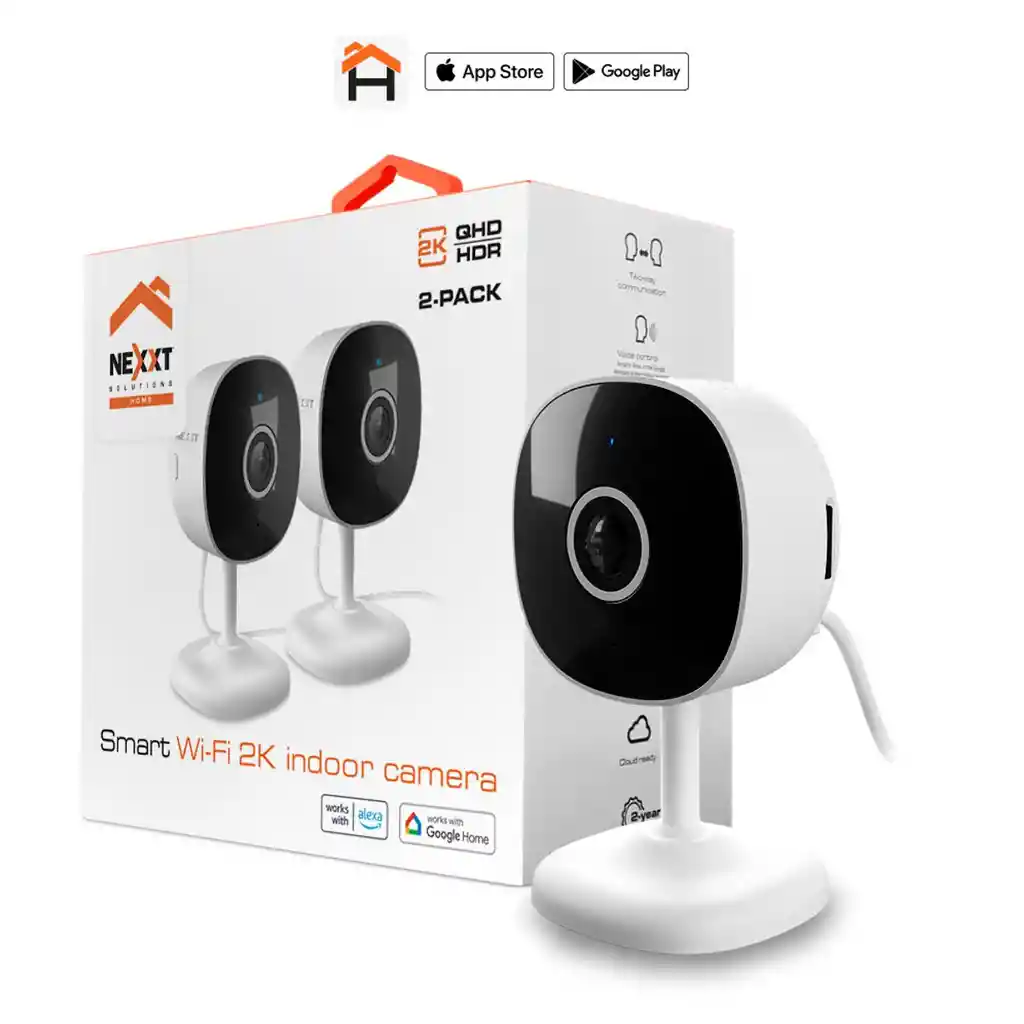 Cámara Inteligente Wifi Interior 2k Audio Nexxt Nhc-i710 2pk