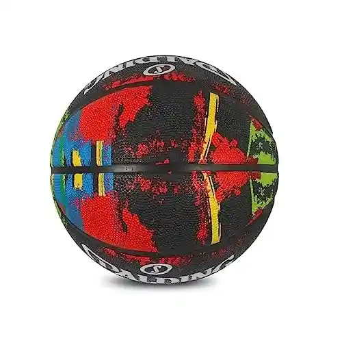 Balón Baloncesto Spalding Marble Series #7 Original Colores - Negro