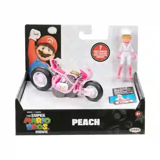 Figura Y (kart O Moto) Peach Juguetes Nintendo Supermario Pelicula
