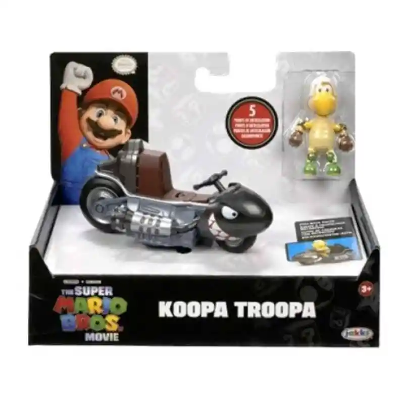 Figura Y (kart O Moto) Koopa Troopa Juguetes Nintendo Supermario Pelicula