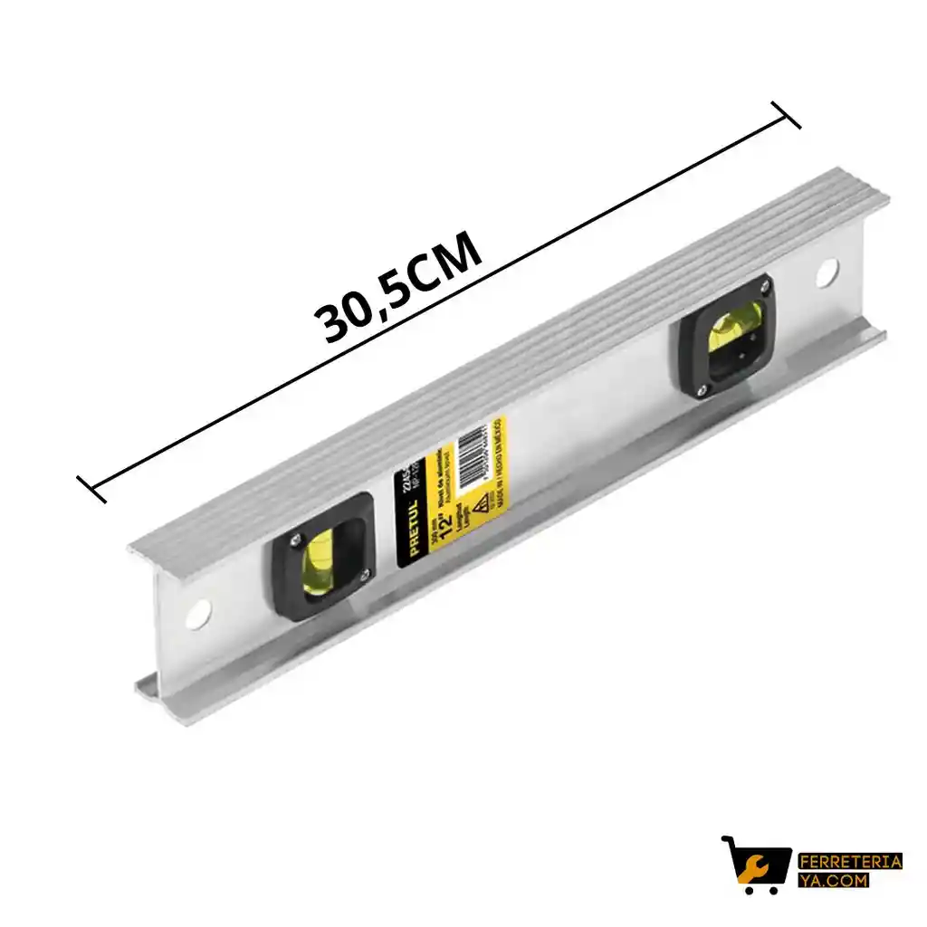 Nivel De 12" Cuerpo De Aluminio, Pretul 22454