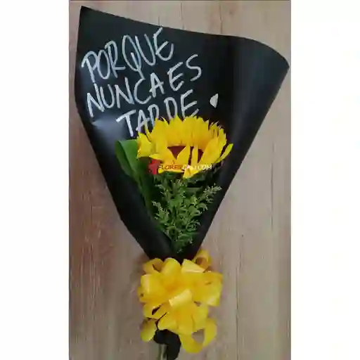 Bouquet De Girasol Con Mensaje