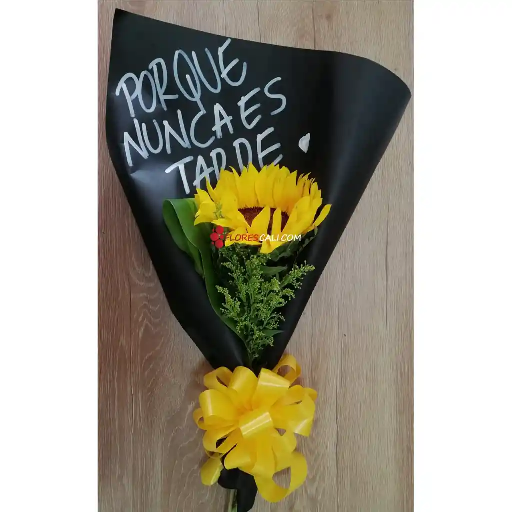 Bouquet De Girasol Con Mensaje