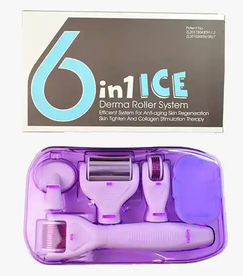 Derma Roller 6 En 1 Morado Masajeador