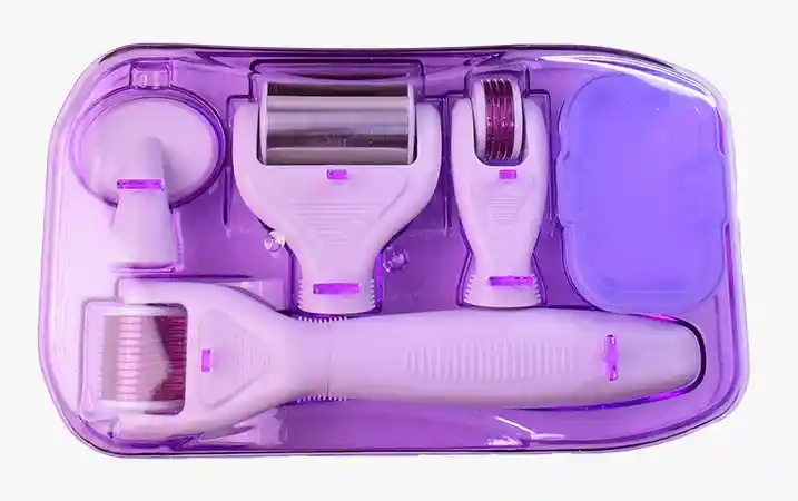 Derma Roller 6 En 1 Morado Masajeador