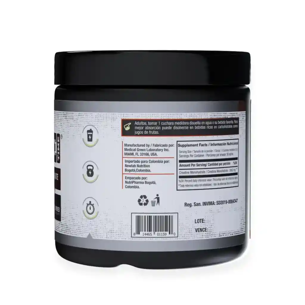 Creatina Time Monohidratada Micronizada 150gr 50 Servicios
