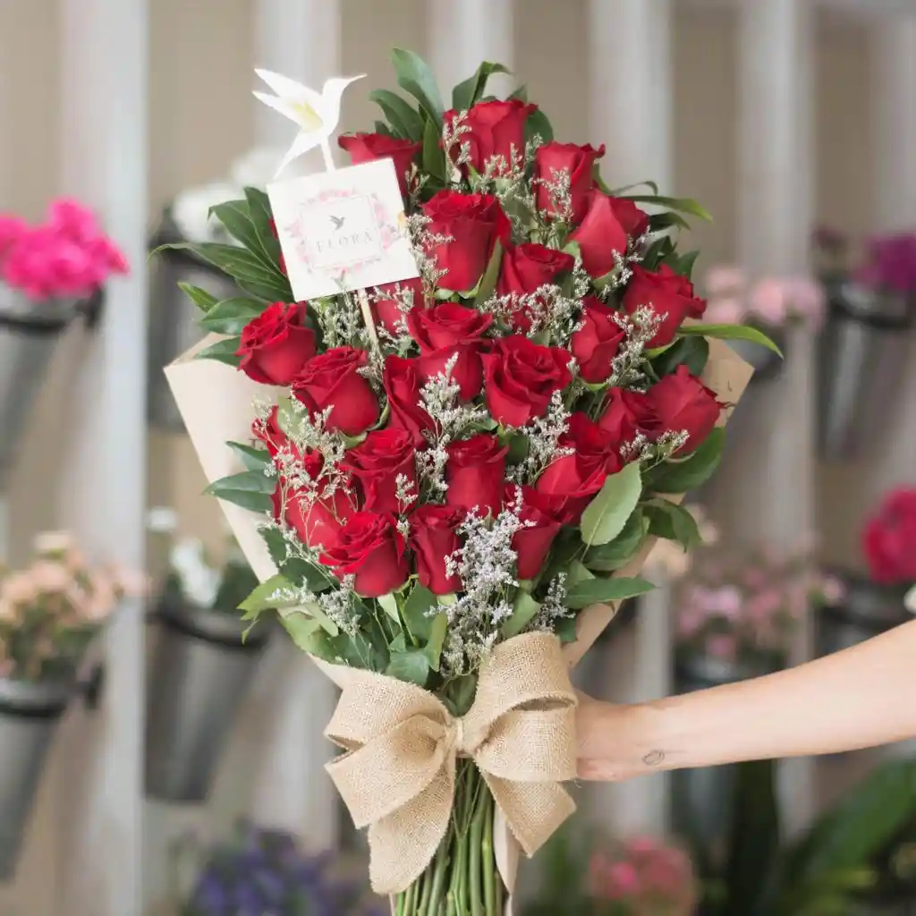 Bouquet 24 Rosas Rojas
