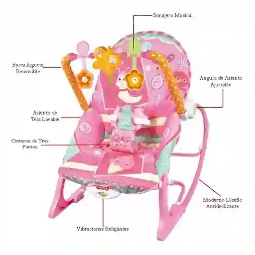 Silla Mesedora Con Toldillo Para Bebe