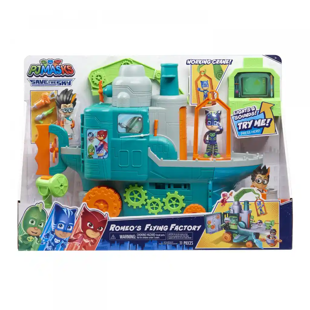  Set PJ Masks Fabrica De Romeo Figura De Accion Original 