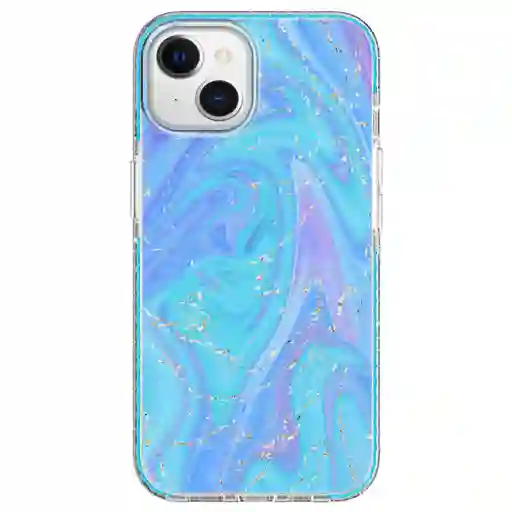 Protector Iphone 14 / 13 Puregear Slim Shell Designer Azul /escarchado