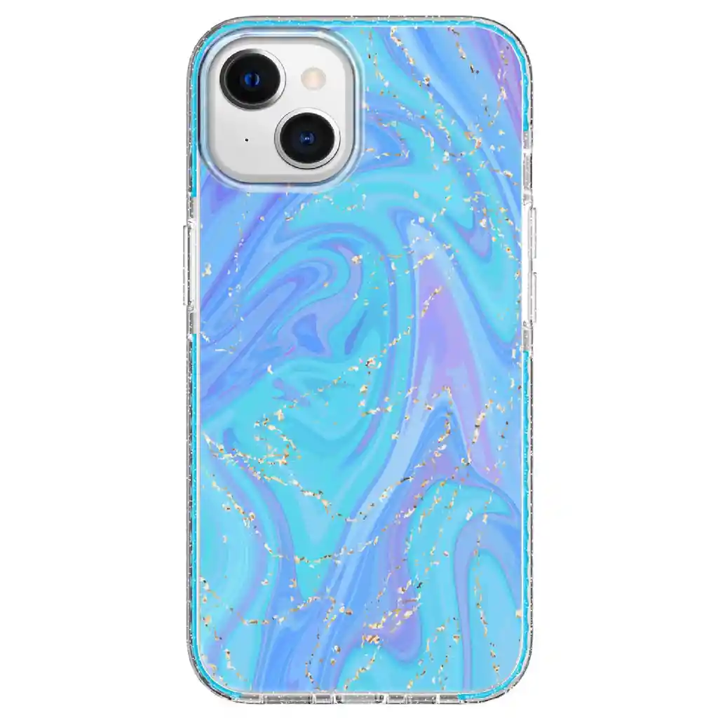 Protector Iphone 14 / 13 Puregear Slim Shell Designer Azul /escarchado