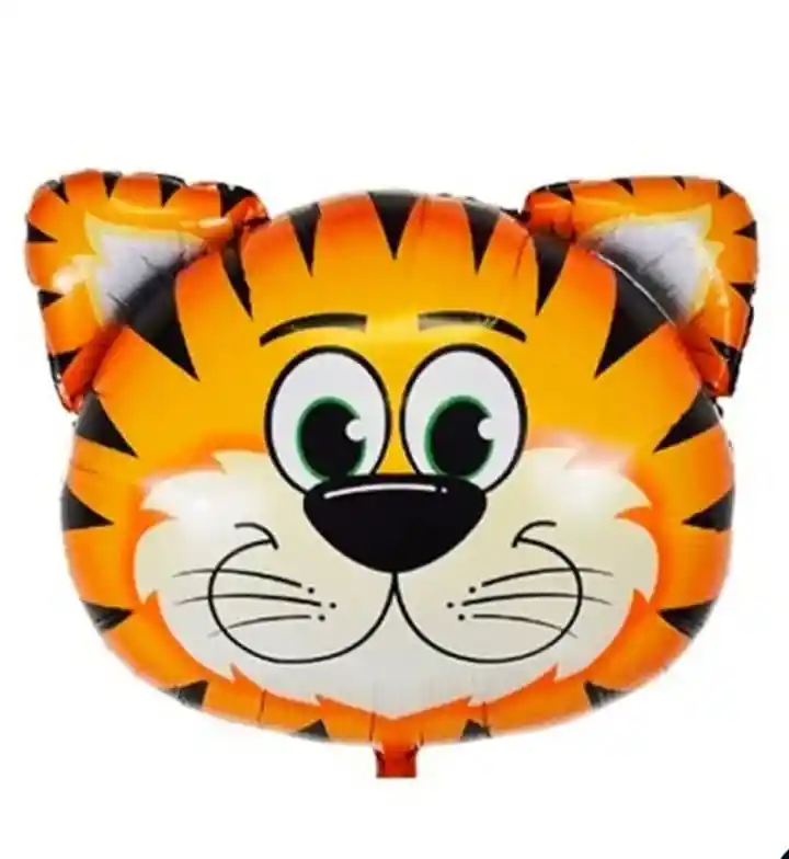 Globo Metálico Cabeza De Tigre 55x55 Cms/1 Pza