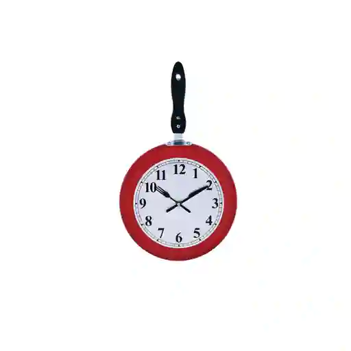 Reloj Sartén De Cocina Rojo Domestico Decorativo Restaurante