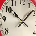 Reloj Sartén De Cocina Rojo Domestico Decorativo Restaurante