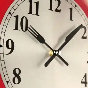 Reloj Sartén De Cocina Rojo Domestico Decorativo Restaurante