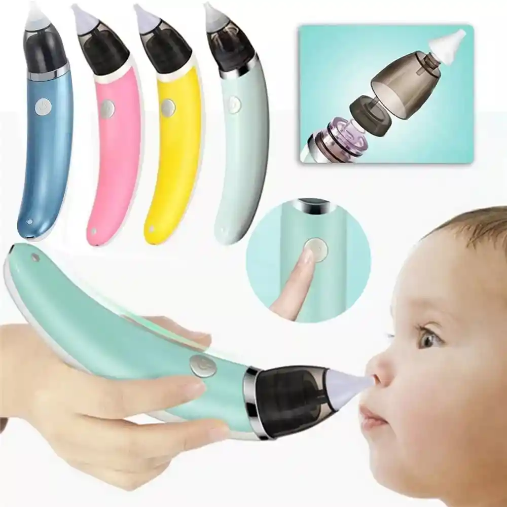 Aspirador Nasal Para Bebes, Saca Mocos, Extractor Eléctrico Rosa