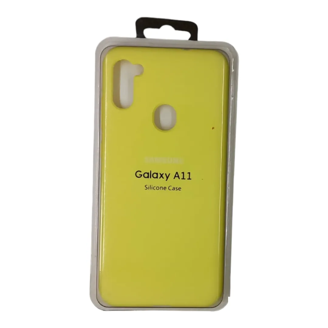 Forro Silicona Case Samsung A11 Amarillo