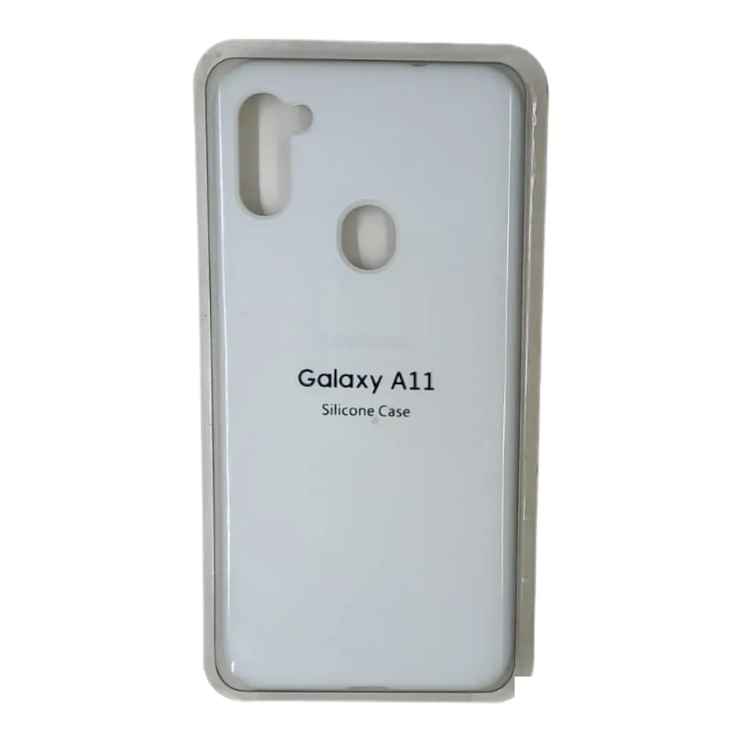 Forro Silicona Case Samsung A11 Blanco