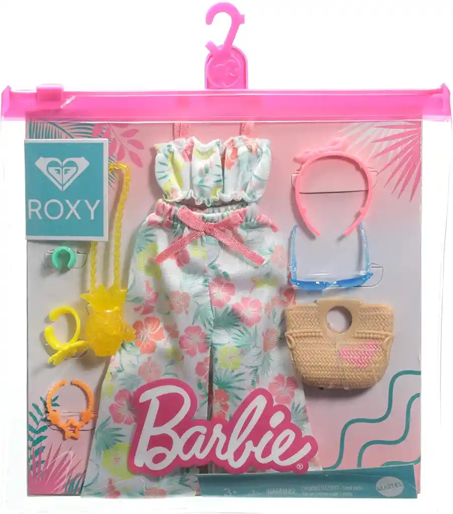 Set De Ropa Para Barbie Oufit Floral Original Mattel