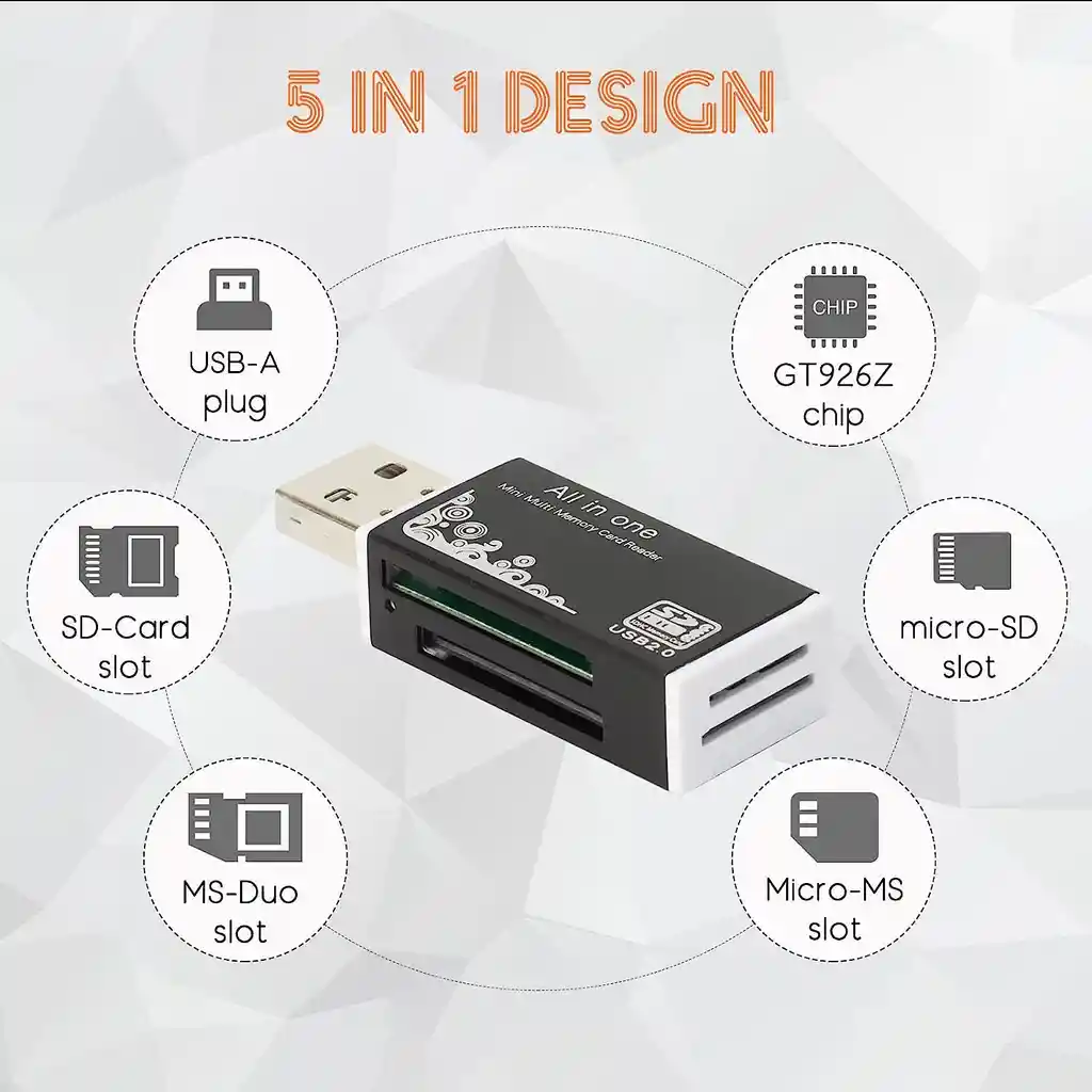 Lector Tarjeta Sd Usb All In One Microsd Memoria Microsd Mini Sd Multi All In One Micro Tf Ms M2