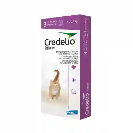 Antipulgas Credelio Gato 0.5 A 2.5 Kg X 3 Tab