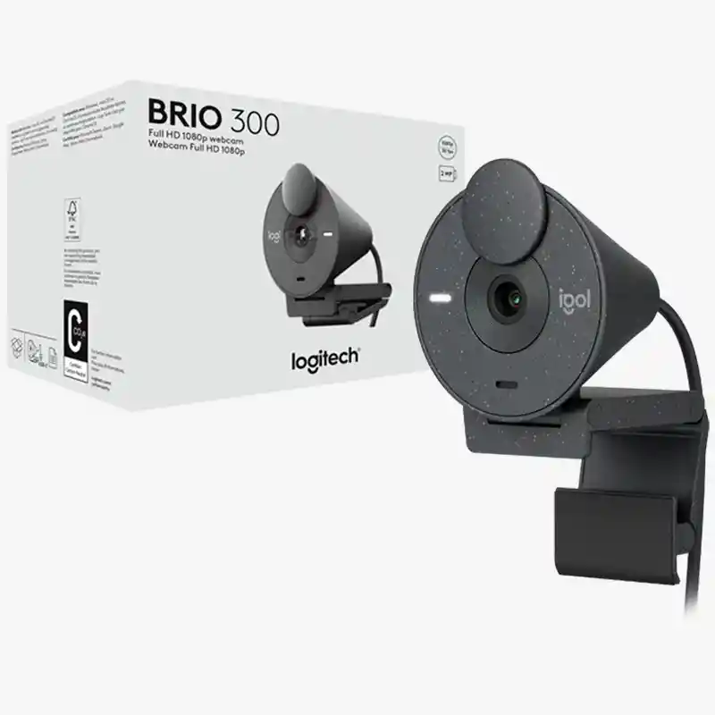 Camara Logitech Brio 300 Negra