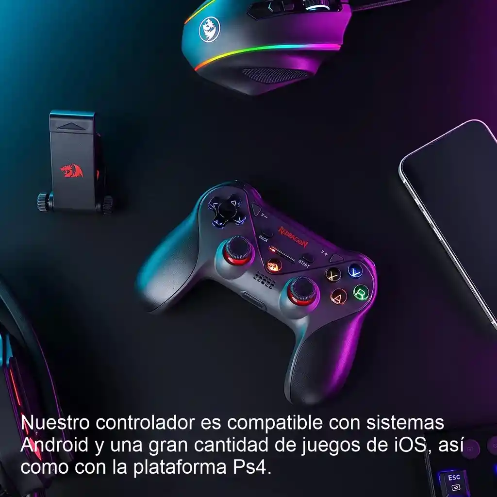 Control Gamepad Inalámbrico Redragon G812 / Pc, Ps4, Celular