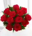Bouquet De 12 Rosas Rojas - Calidad De Exportación