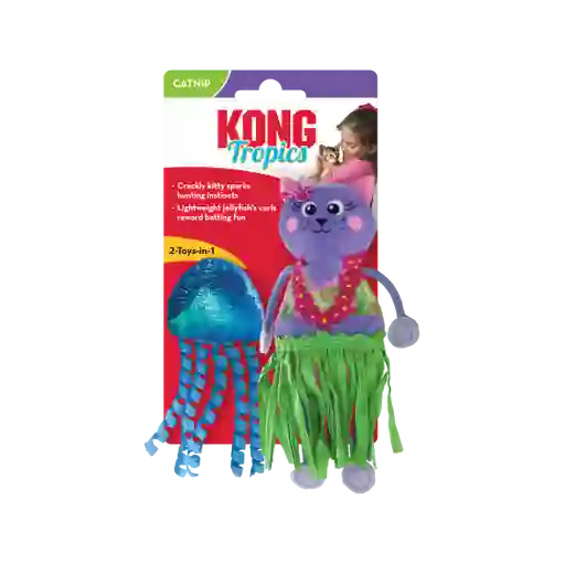 Juguete Kong Gato Peluche Tropics Hula Kitty X2